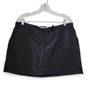 Tropical Escape Size 16 Black Swim Short Skirt, Excellent Used Condition